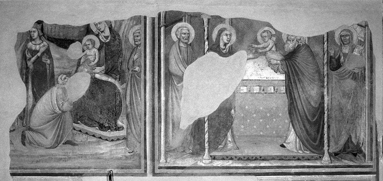 presentazione di Gesù al tempio/ adorazione dei Re Magi (dipinto, elemento d'insieme) di Niccolò di Segna di Bonaventura (sec. XIV)
