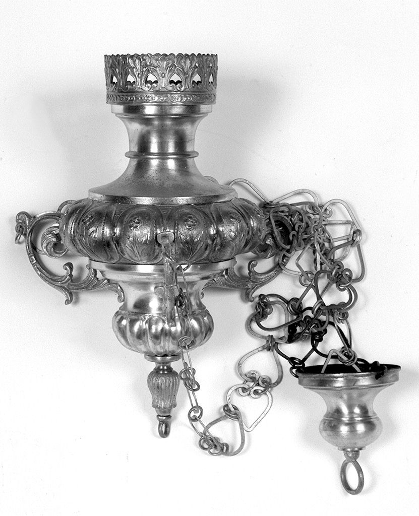 motivi decorativi vegetali stilizzati (lampada pensile, serie) - bottega toscana (secc. XIX/ XX)