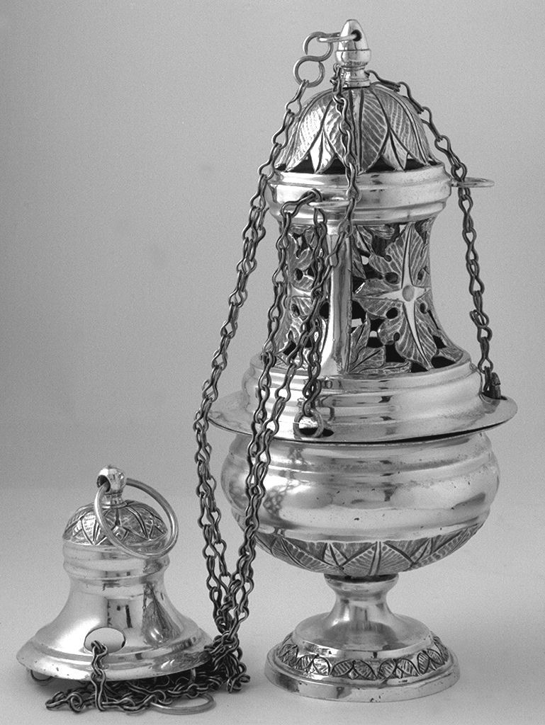 motivi decorativi vegetali (turibolo) - bottega toscana (prima metà sec. XIX)