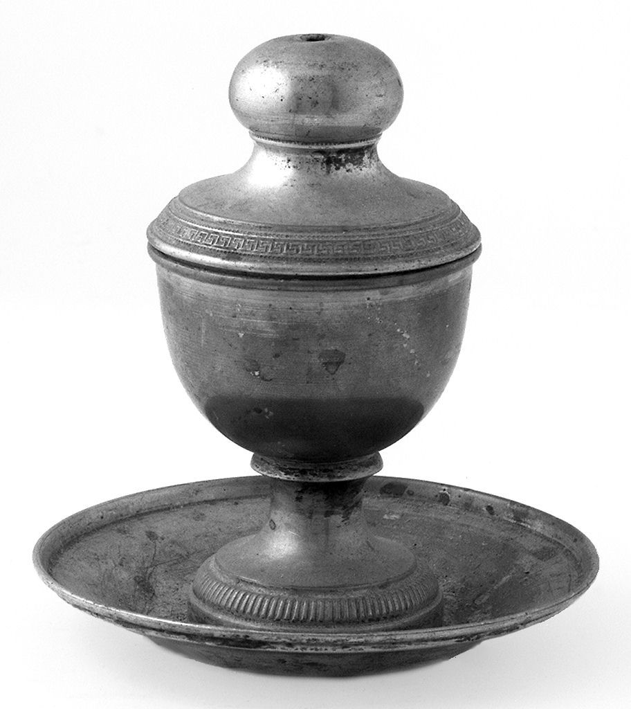 motivi decorativi geometrici (vasetto per la purificazione) - bottega senese (prima metà sec. XIX)