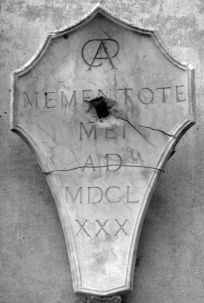 targa commemorativa - bottega toscana (sec. XVII)