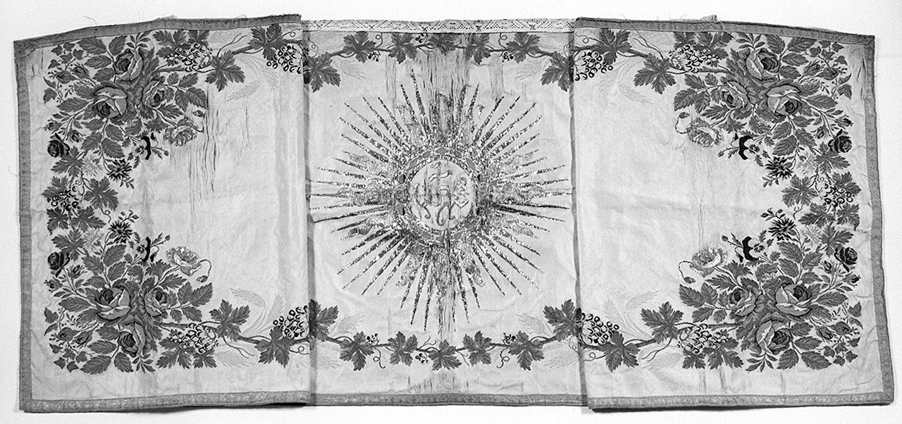 velo omerale, elemento d'insieme - manifattura italiana (sec. XIX)