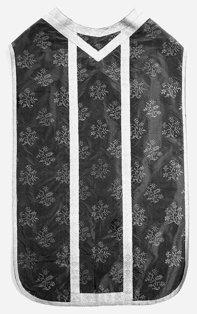 motivo decorativo floreale (pianeta, elemento d'insieme) - manifattura italiana (ultimo quarto sec. XVII)