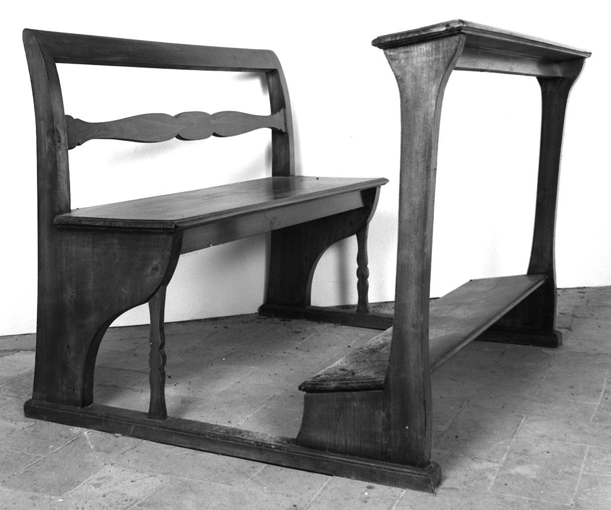 banco da chiesa, serie - bottega toscana (sec. XIX)