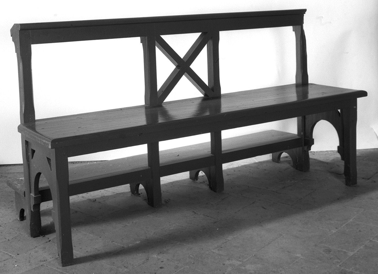panca, elemento d'insieme - bottega toscana (sec. XX)