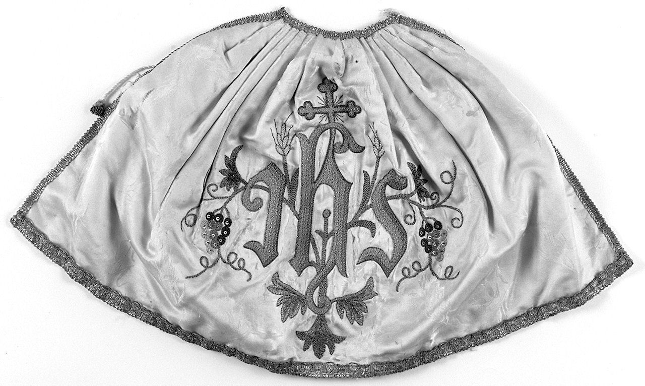 monogramma cristologico (conopeo di pisside) - manifattura toscana (secc. XIX/ XX)