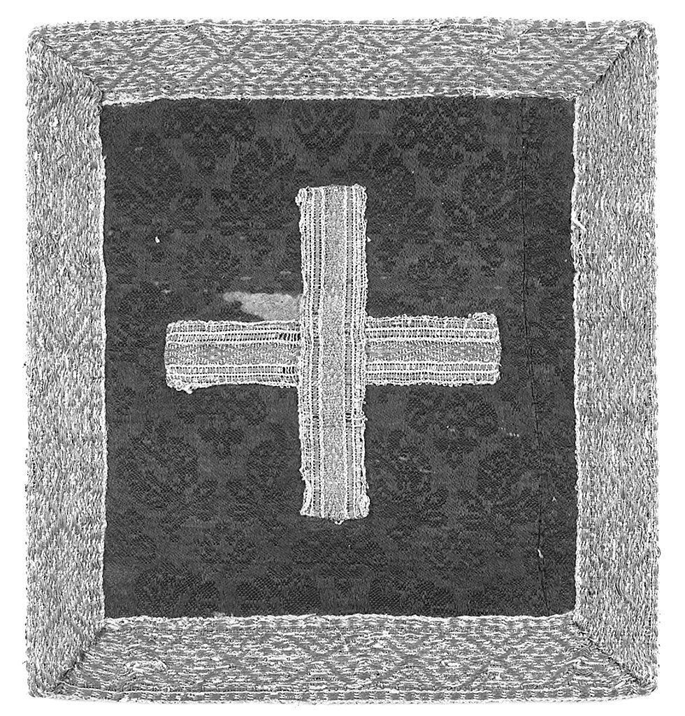 motivi decorativi vegetali (borsa del corporale, elemento d'insieme) - manifattura italiana (sec. XVII)