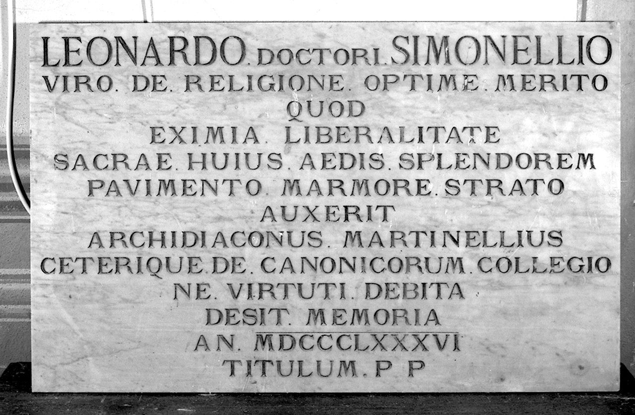 lapide documentaria - manifattura toscana (sec. XIX)