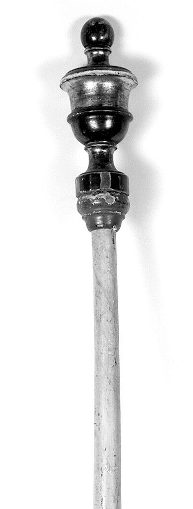 asta di baldacchino processionale, elemento d'insieme - manifattura toscana (sec. XIX)