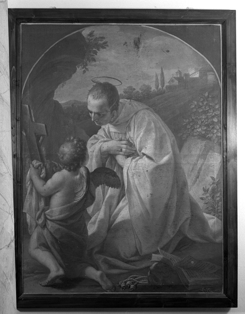 beato Bernardo Tolomei ha la visione della croce (dipinto) di Traballesi Giuliano (secc. XVIII/ XIX)