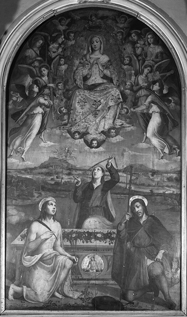 assunzione della Madonna (dipinto, elemento d'insieme) di Tamagni Vincenzo (sec. XVI)