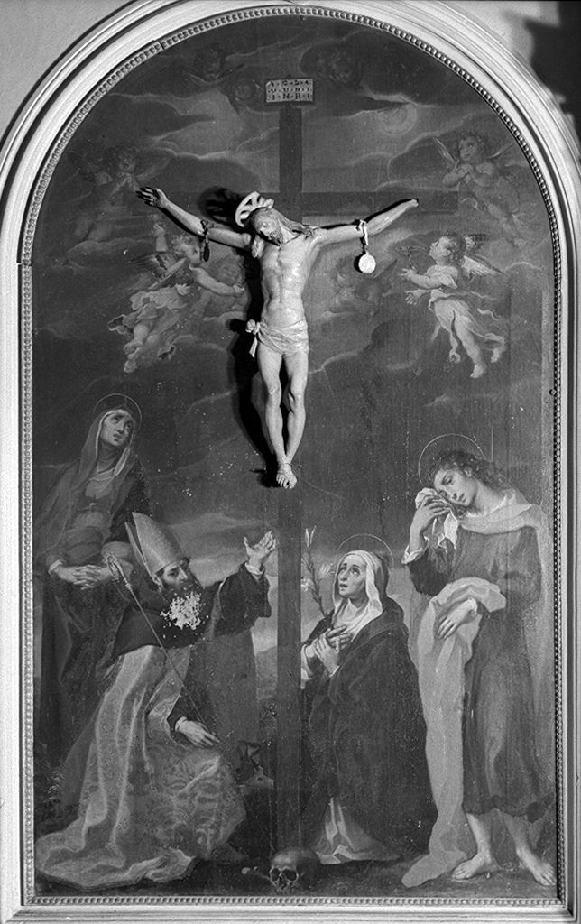 Cristo crocifisso con Santi (pala d'altare) di Vanni Francesco (fine/inizio secc. XVI/ XVII)