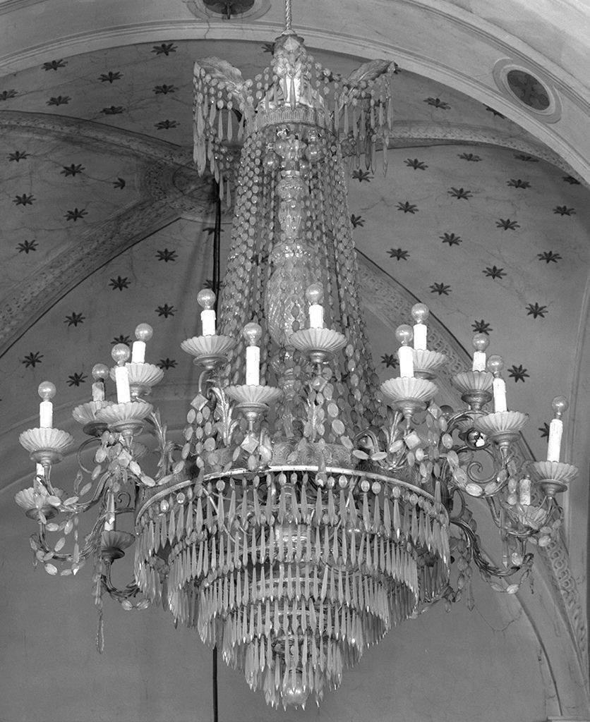 lampadario, elemento d'insieme - bottega italiana (prima metà sec. XIX)