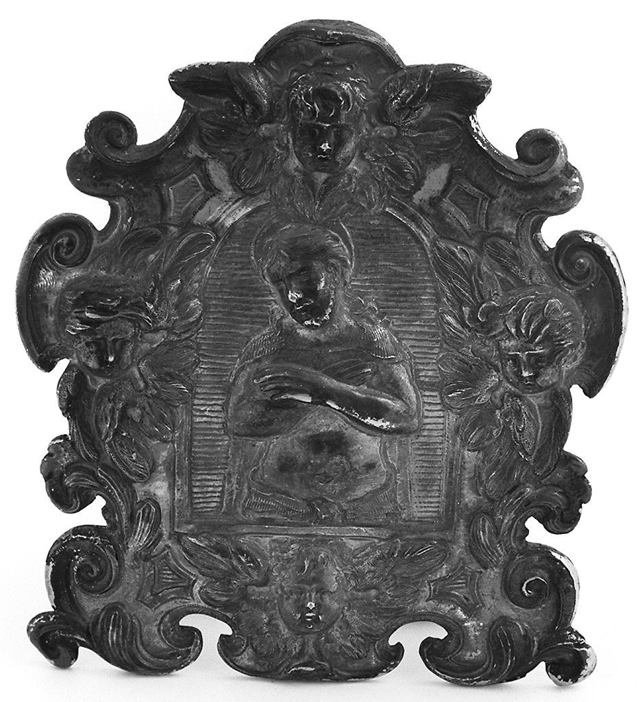 Cristo in pietà e angeli (pace - a tavoletta) - bottega toscana (sec. XVII)