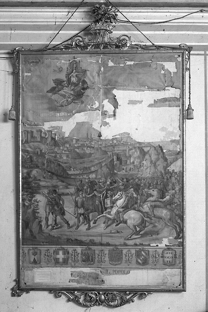 assedio di Montalcino (stendardo) di Rossi Antonio (sec. XIX)