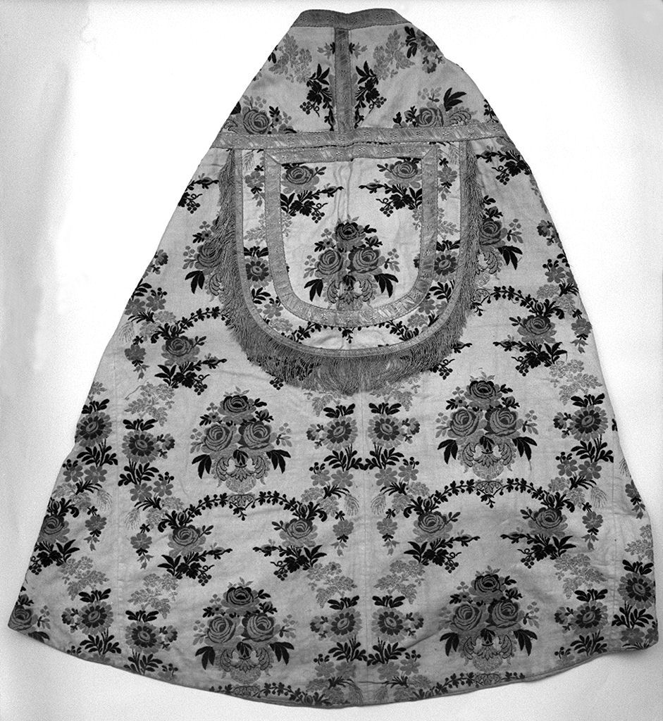 motivi decorativi floreali (piviale, elemento d'insieme) - manifattura italiana (seconda metà sec. XIX)