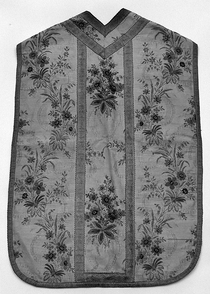 motivi decorativi floreali (pianeta, elemento d'insieme) - manifattura italiana (seconda metà sec. XIX)