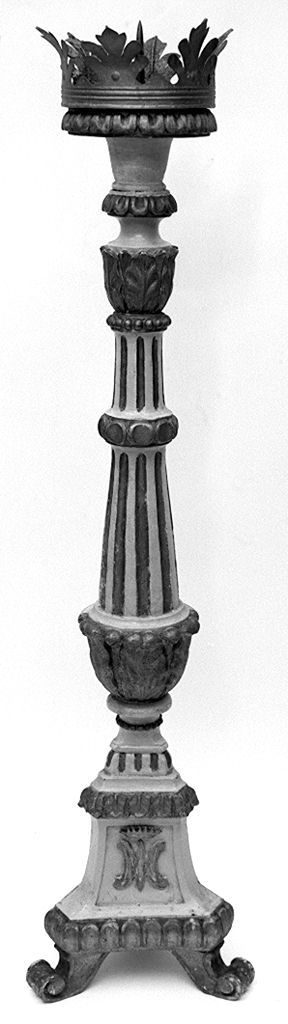 monogramma mariano (candeliere d'altare, serie) - bottega toscana (secc. XVIII/ XIX)