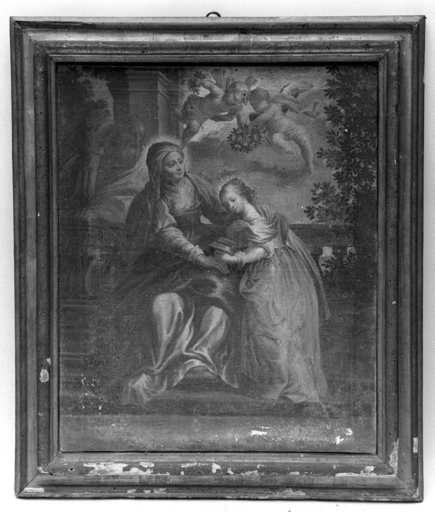 Sant'Anna insegna a leggere a Maria Vergine (dipinto) - ambito senese (sec. XVIII)