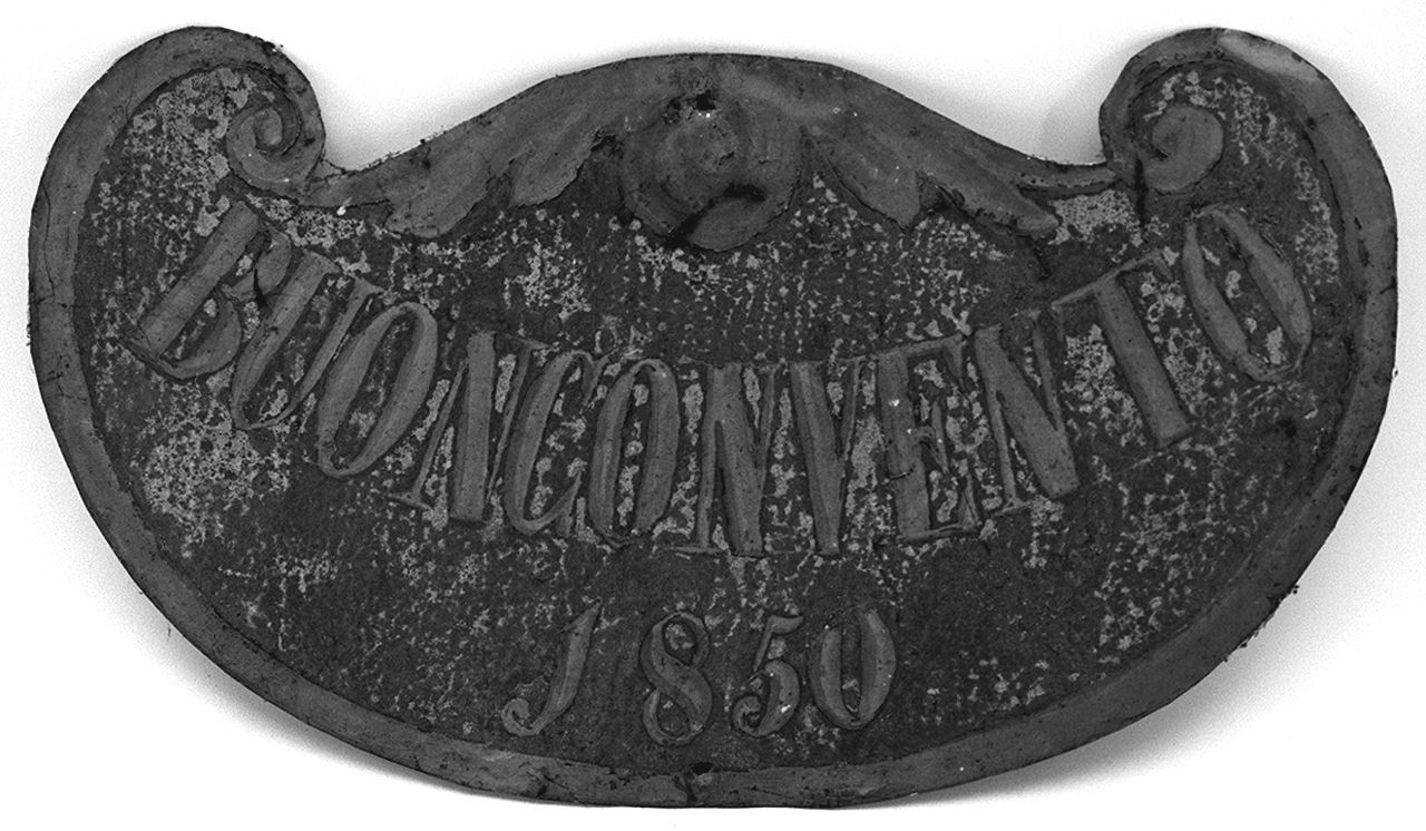 targa commemorativa - bottega senese (sec. XIX)