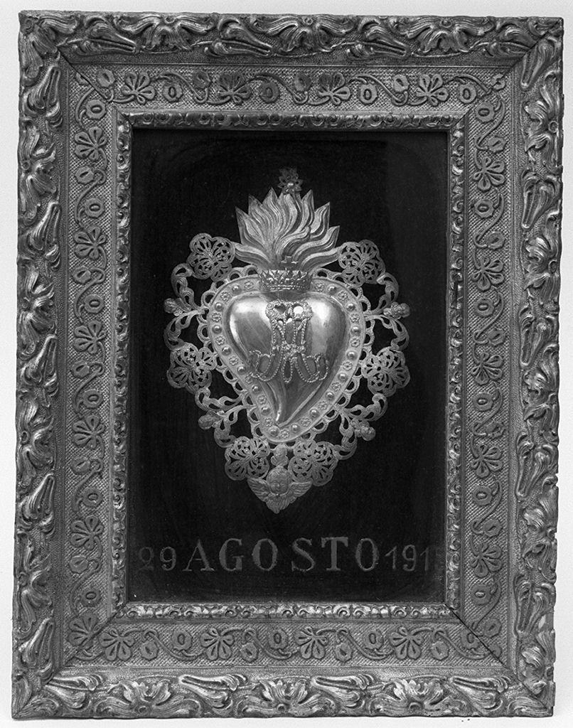 Sacro Cuore di Gesù (ex voto) - bottega toscana (sec. XX)