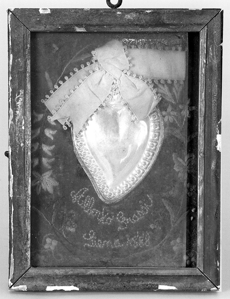 Sacro Cuore di Gesù (ex voto) - bottega toscana (sec. XIX)
