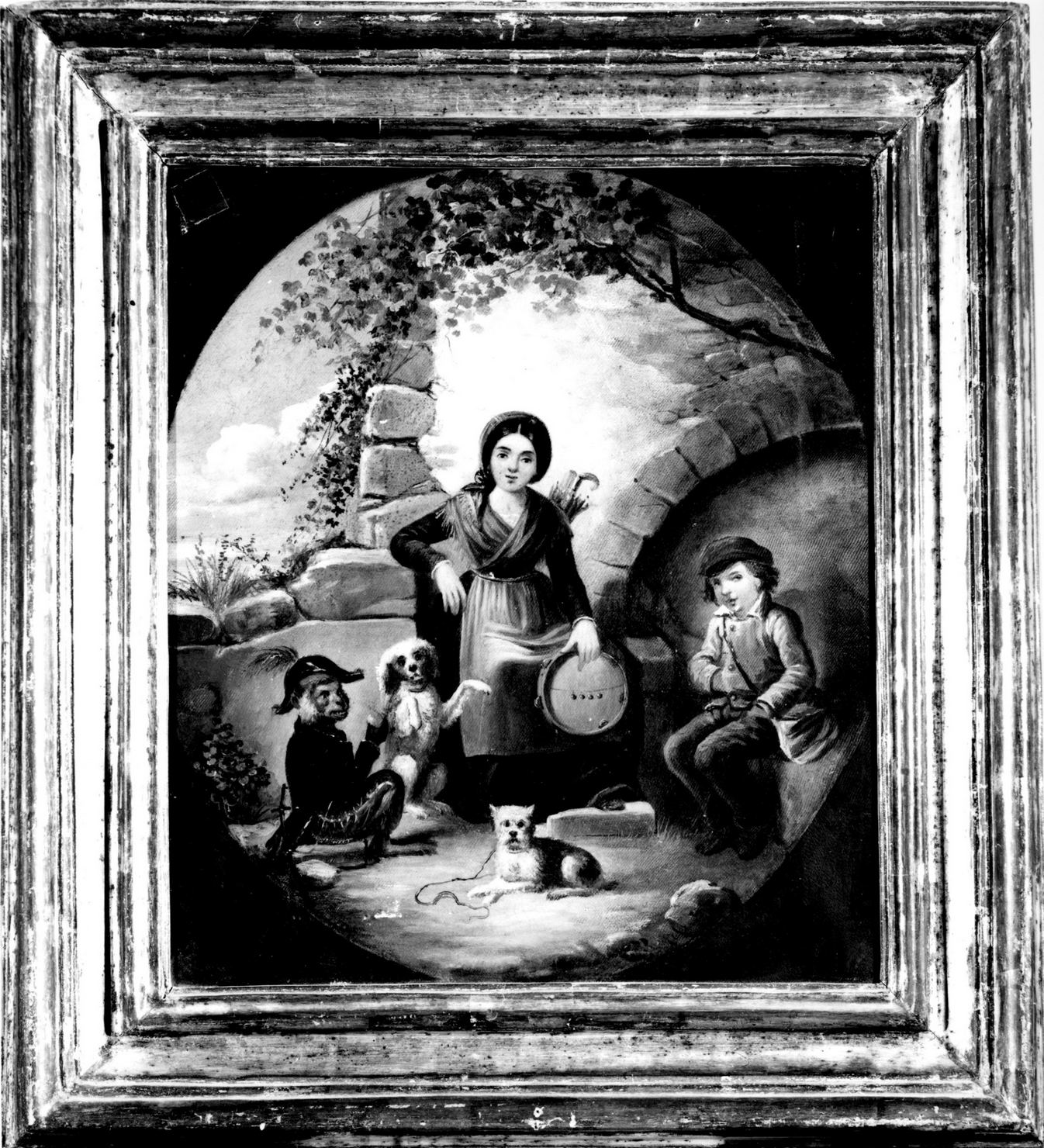 scena di genere (dipinto) di Mazzoni Torquato (attribuito) (sec. XIX)