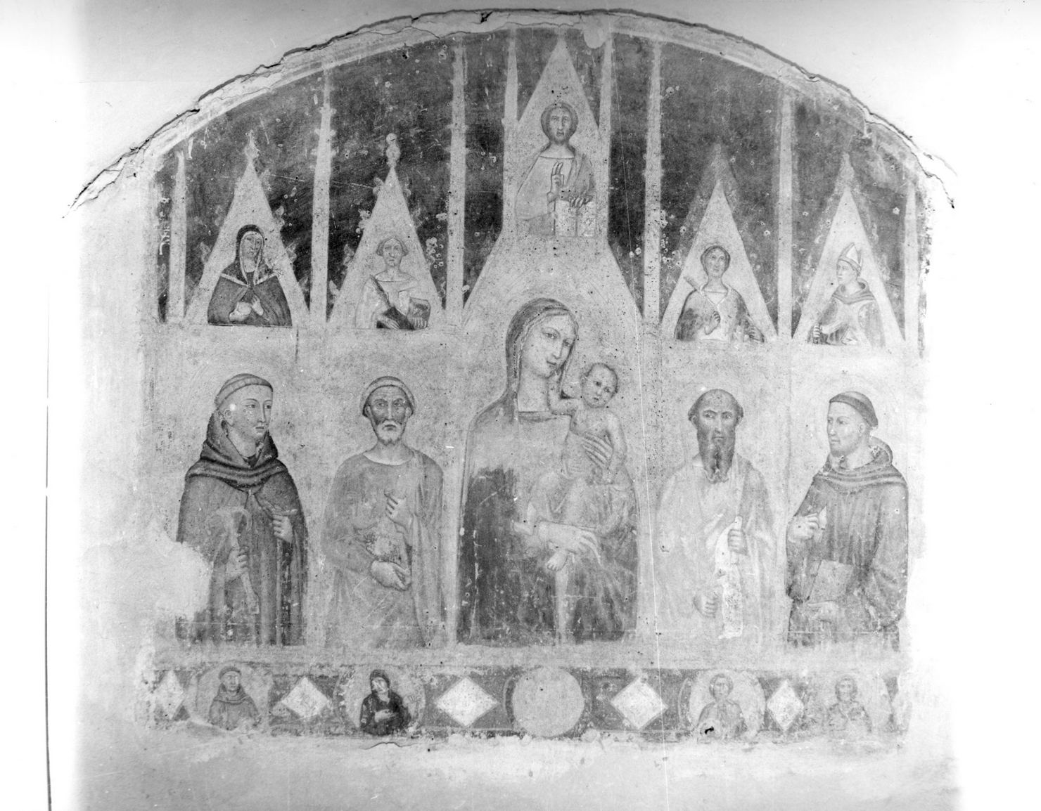 Madonna con Bambino e Santi (dipinto) di Maestro del 1346 (attribuito) (sec. XIV)