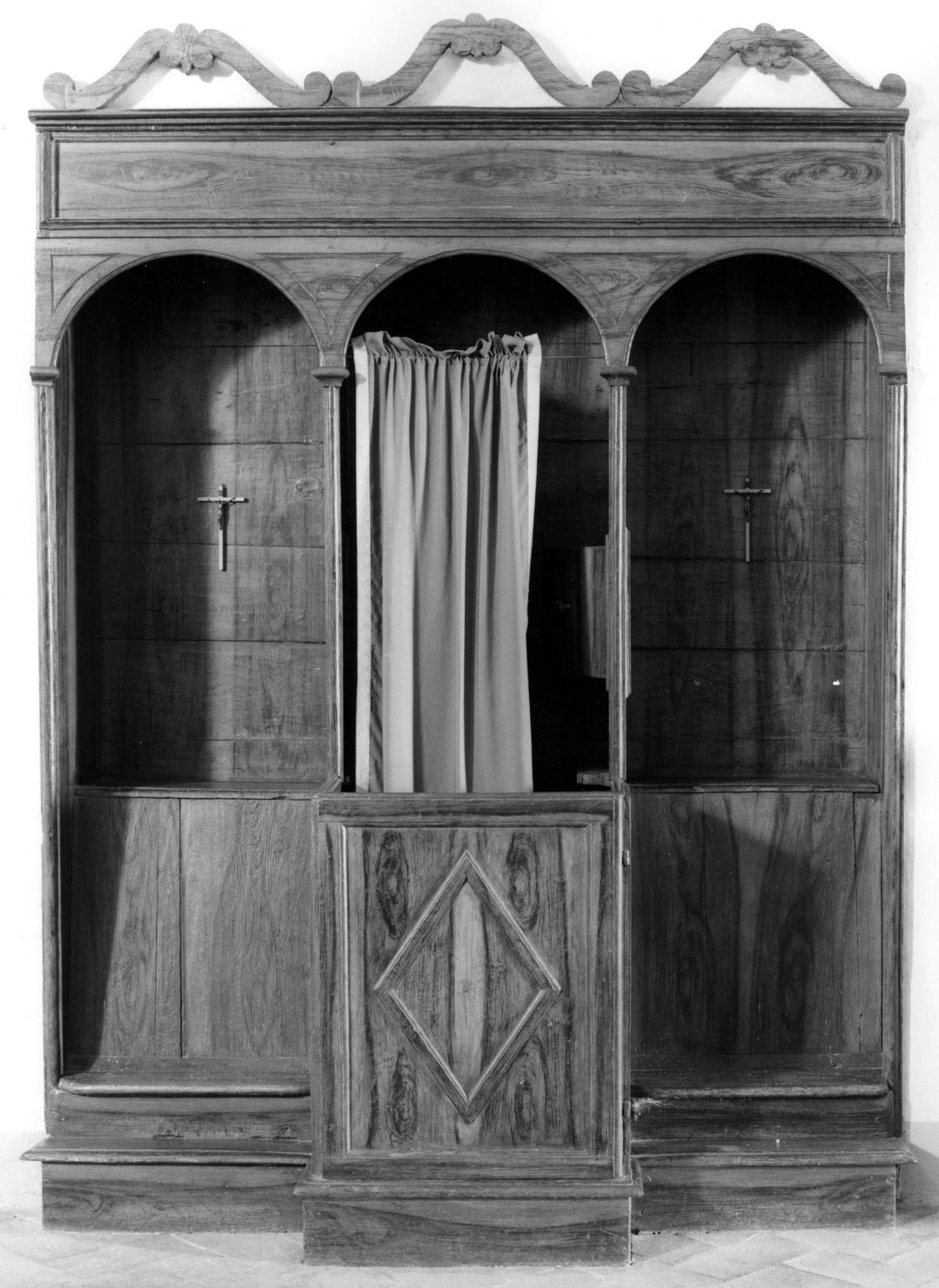 confessionale, serie - bottega toscana (terzo quarto sec. XVII)