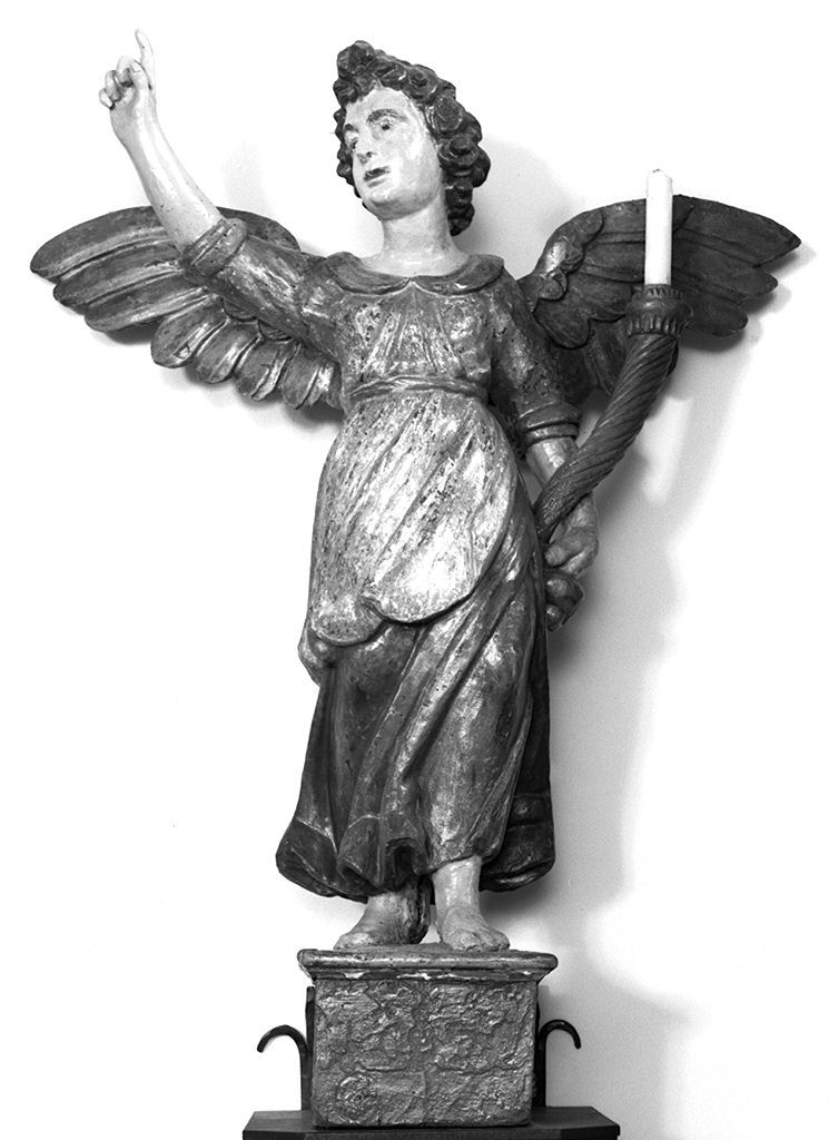 candelabro - a statua, serie - ambito senese (secc. XVI/ XVII)