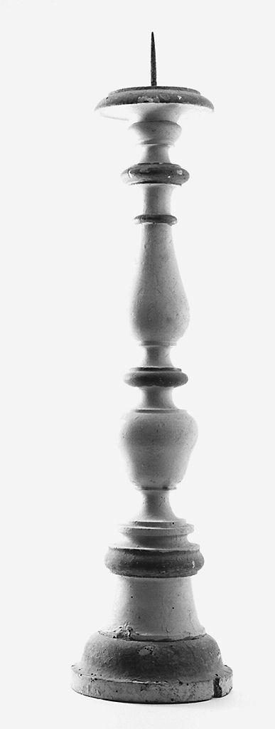 candeliere d'altare, serie - bottega toscana (secc. XVIII/ XIX)