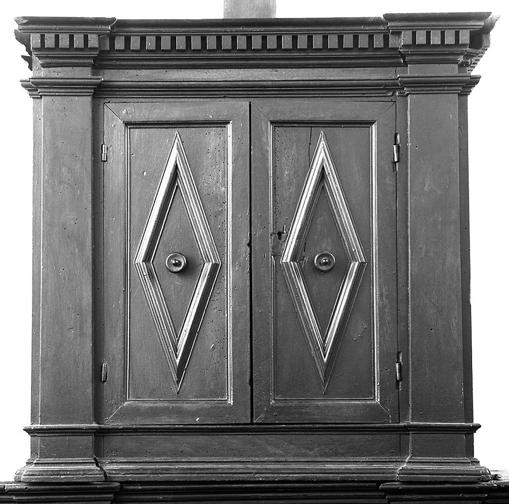 mobile da sacrestia, elemento d'insieme - bottega toscana (prima metà sec. XVII)