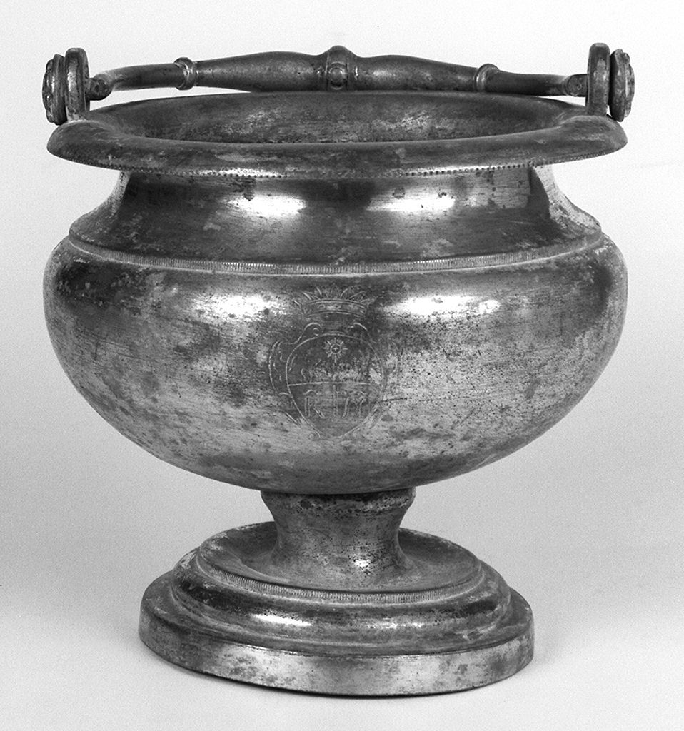 secchiello per l'acqua benedetta, elemento d'insieme - bottega toscana (sec. XIX)