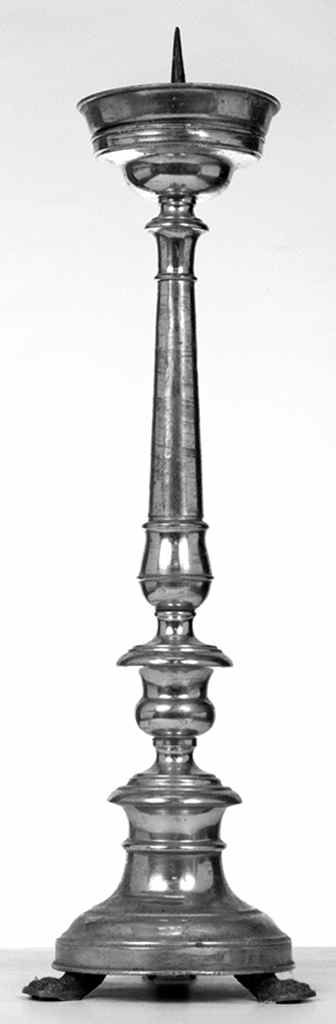 candeliere d'altare, serie - manifattura toscana (ultimo quarto sec. XIX)