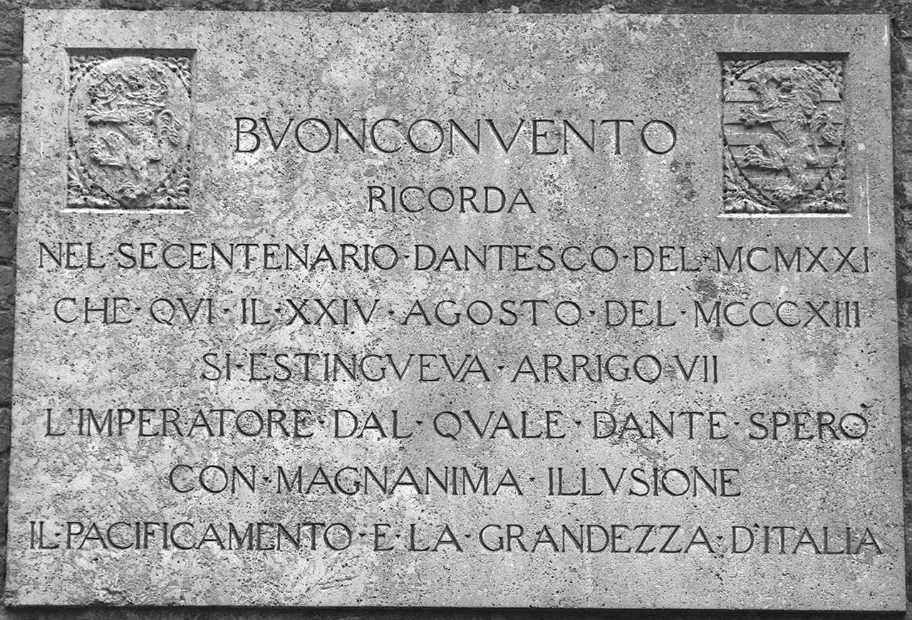 lapide commemorativa - bottega senese (sec. XX)