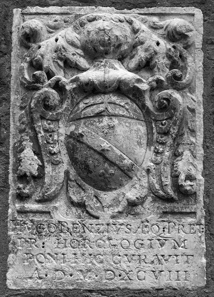 stemma gentilizio della famiglia Bensi (rilievo) - bottega senese (sec. XVI)