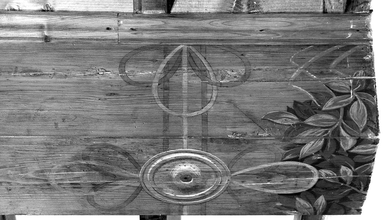motivo decorativo a rosette (soffitto dipinto, complesso decorativo) - ambito fiorentino (sec. XX)