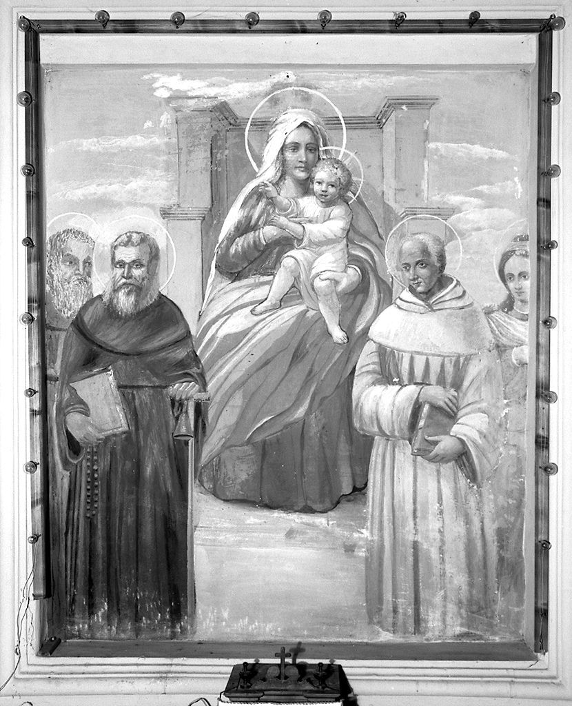 Madonna con Bambino in trono tra santi (dipinto) - ambito toscano (prima metà sec. XVI)