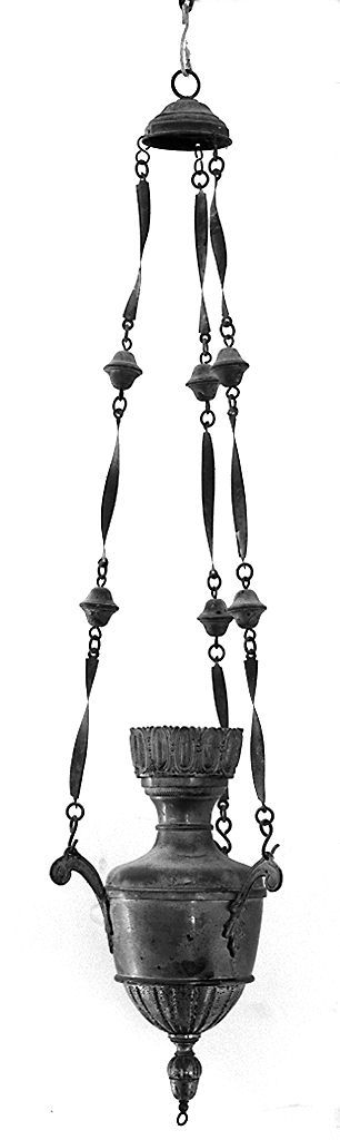 lampada pensile ad anfora - bottega italiana (sec. XIX)