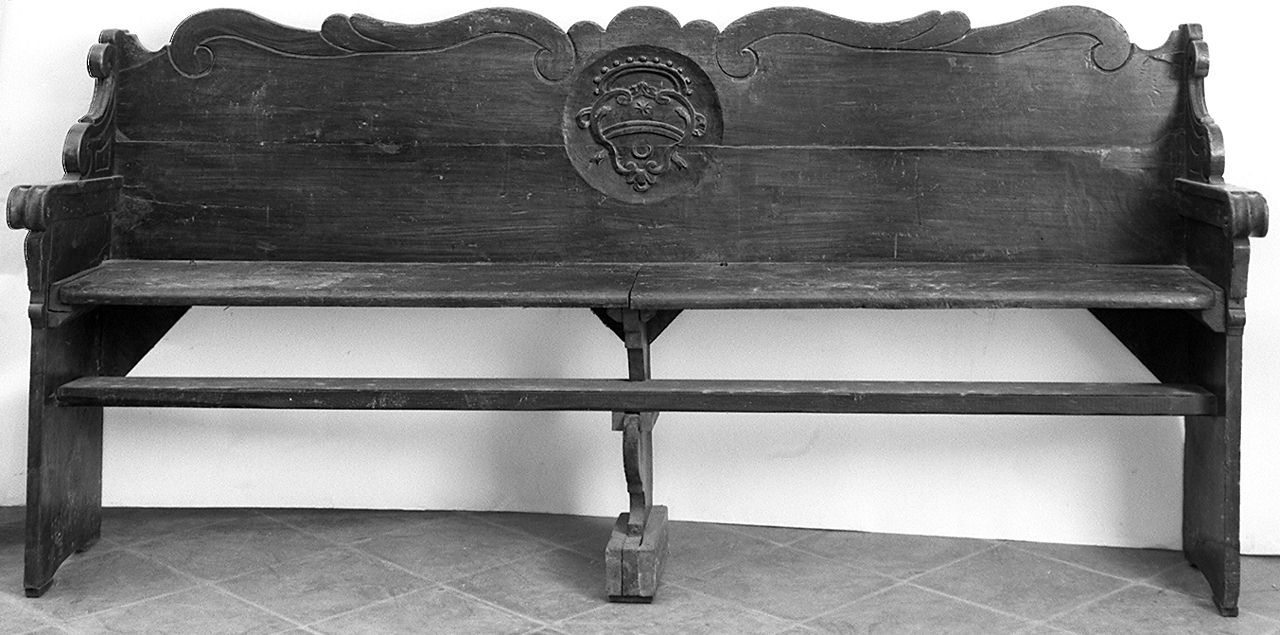 stemma gentilizio della famiglia Carletti (panca) - ambito toscano (sec. XVIII)