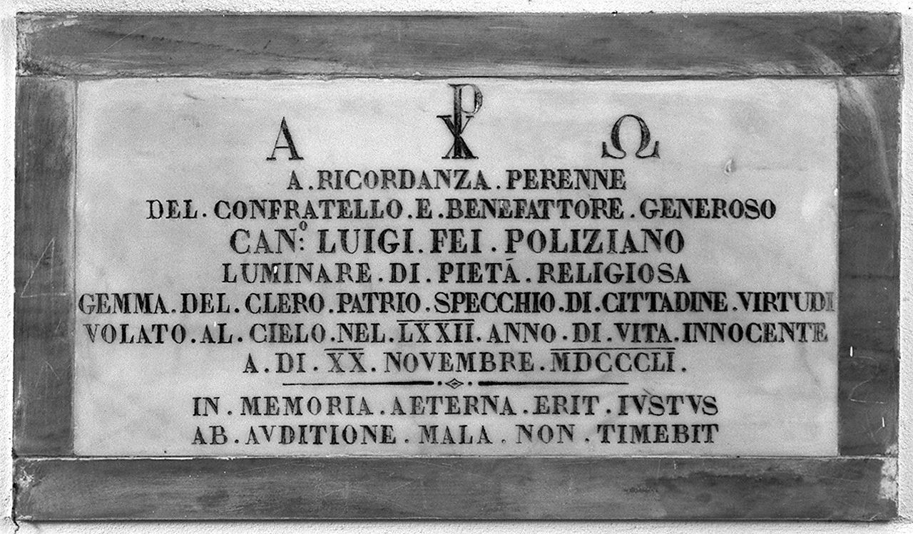 lapide tombale - bottega toscana (sec. XIX)