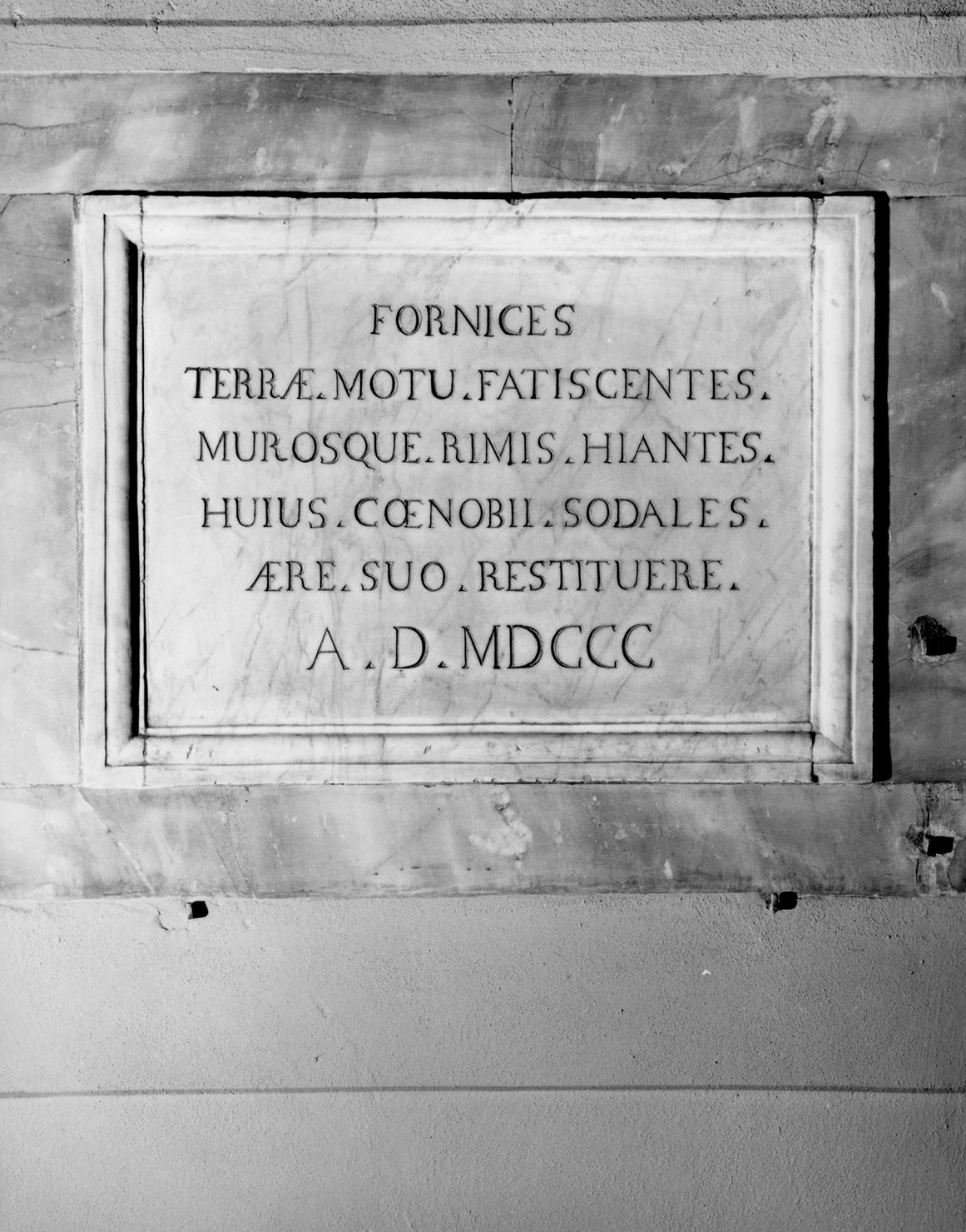 lapide documentaria - bottega senese (sec. XIX)