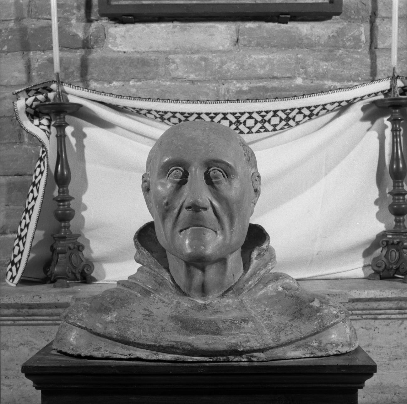 busto ritratto di San Bernardino da Siena (scultura) di Lorenzo di Pietro detto Vecchietta (scuola) (sec. XV)
