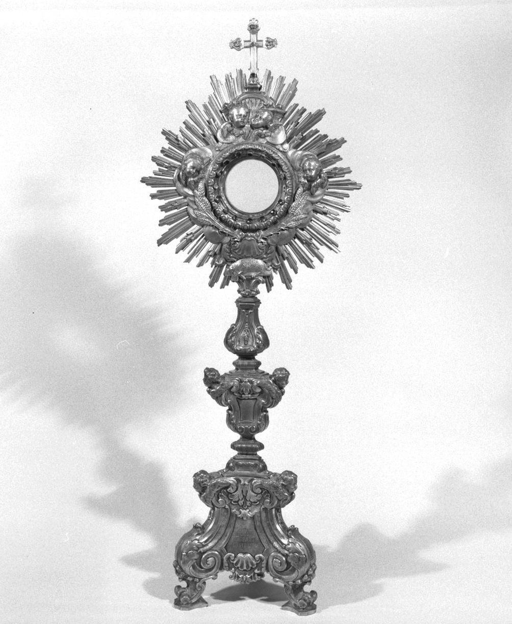 ostensorio - a raggiera - bottega senese (sec. XVIII)