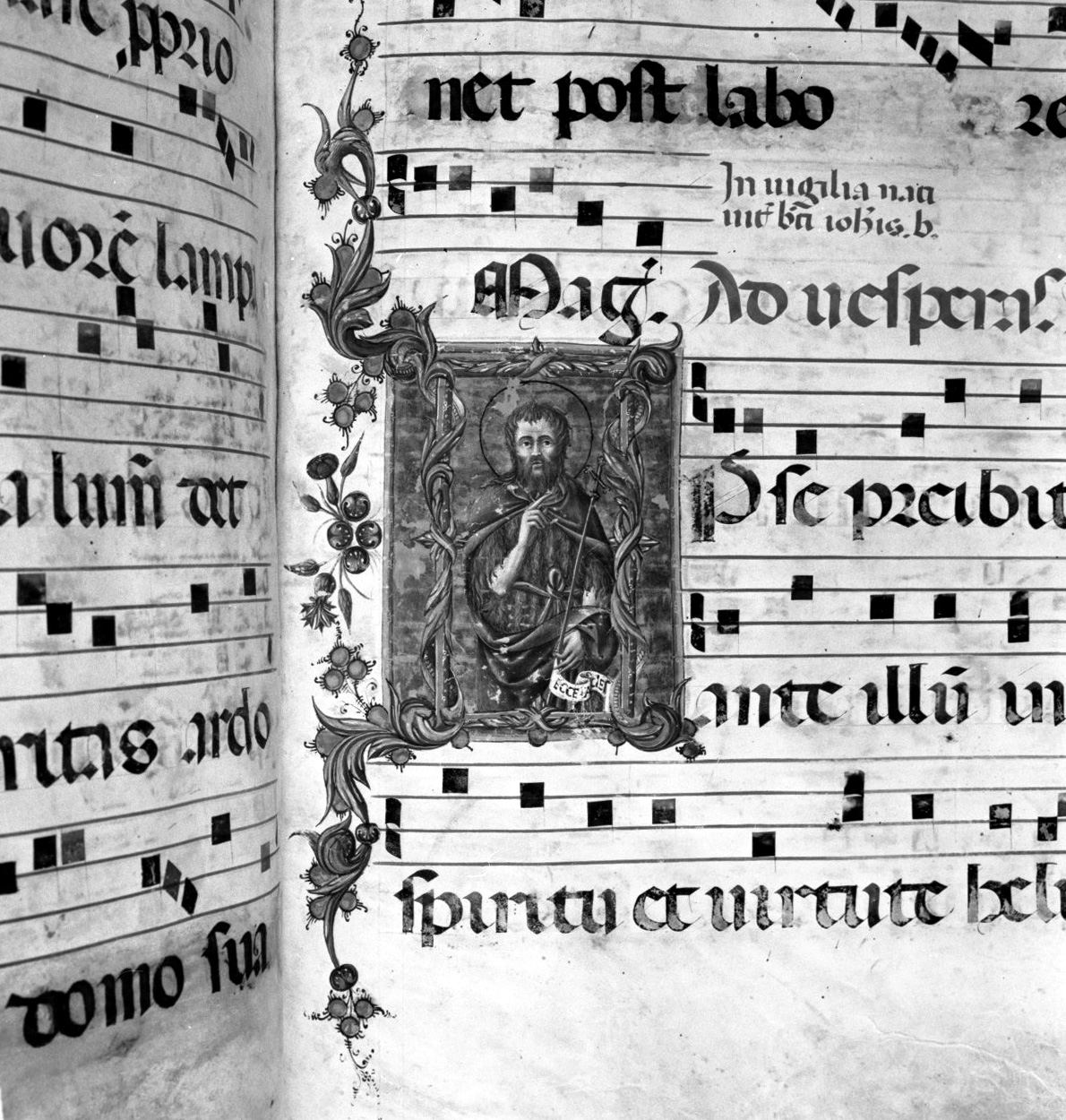 San Giovanni Battista (miniatura, elemento d'insieme) - ambito senese, ambito senese (sec. XV, sec. XV)