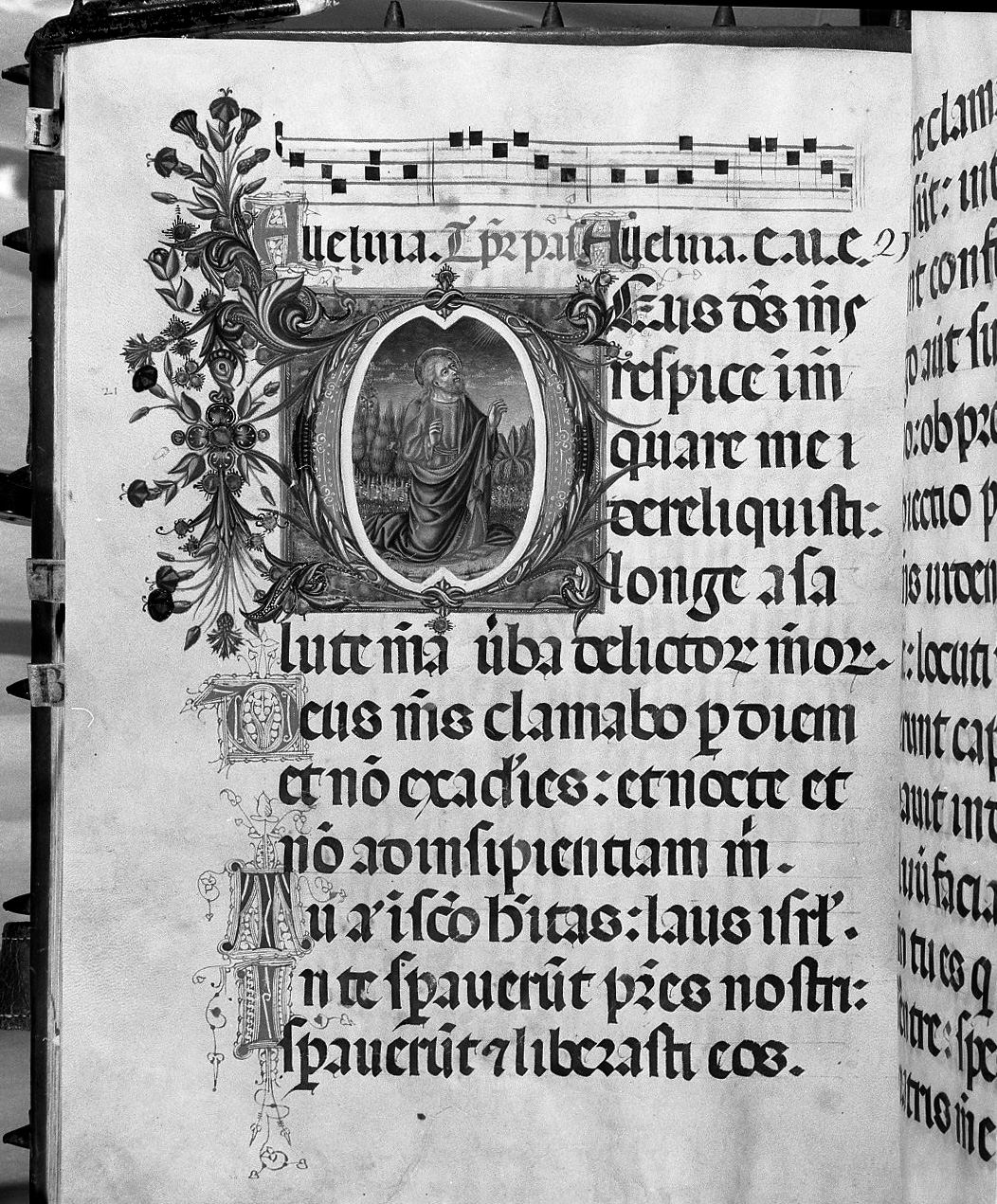 profeta (miniatura, elemento d'insieme) - ambito senese, ambito senese (sec. XV, sec. XV)