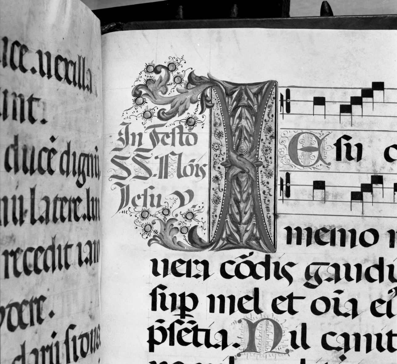 lettera vegetalizzata (miniatura, elemento d'insieme) - ambito senese, ambito senese (sec. XV, sec. XV)