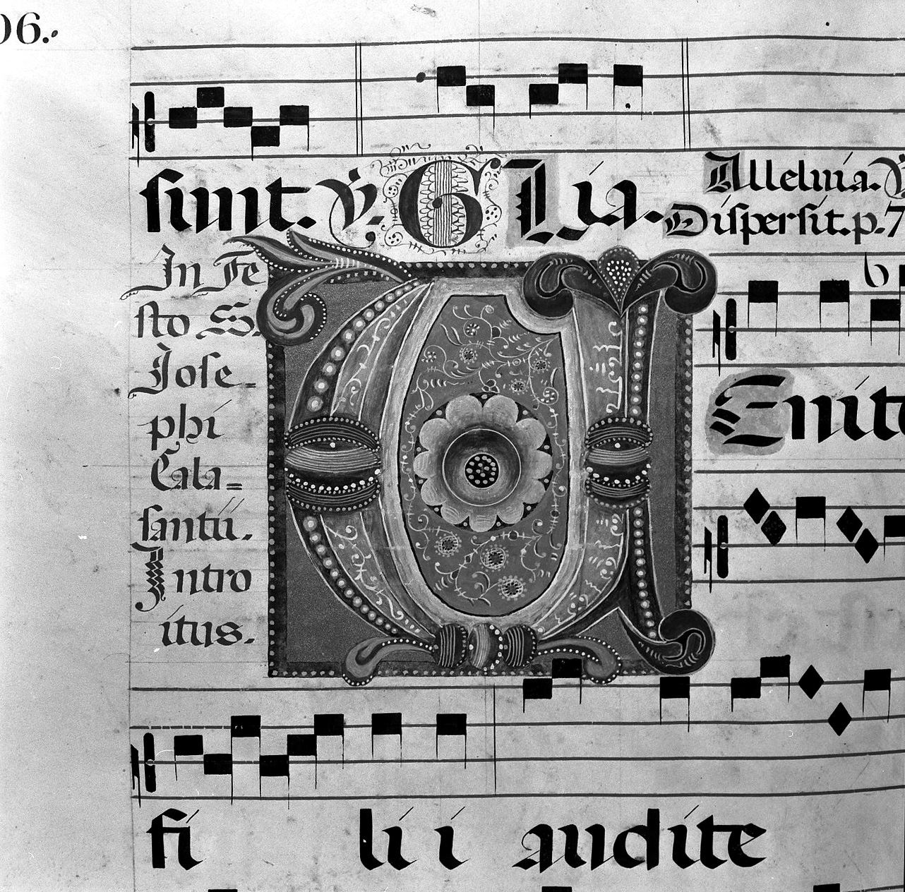 lettera vegetalizzata (miniatura, elemento d'insieme) - ambito senese, ambito senese (prima metà, prima metà sec. XIX, sec. XIX)