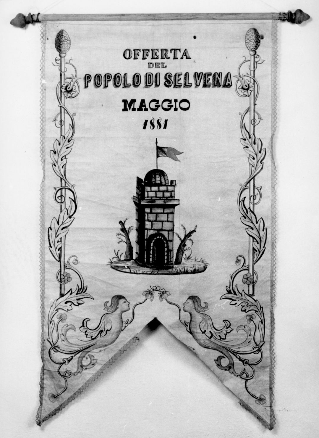 stendardo processionale - manifattura italiana (sec. XIX)