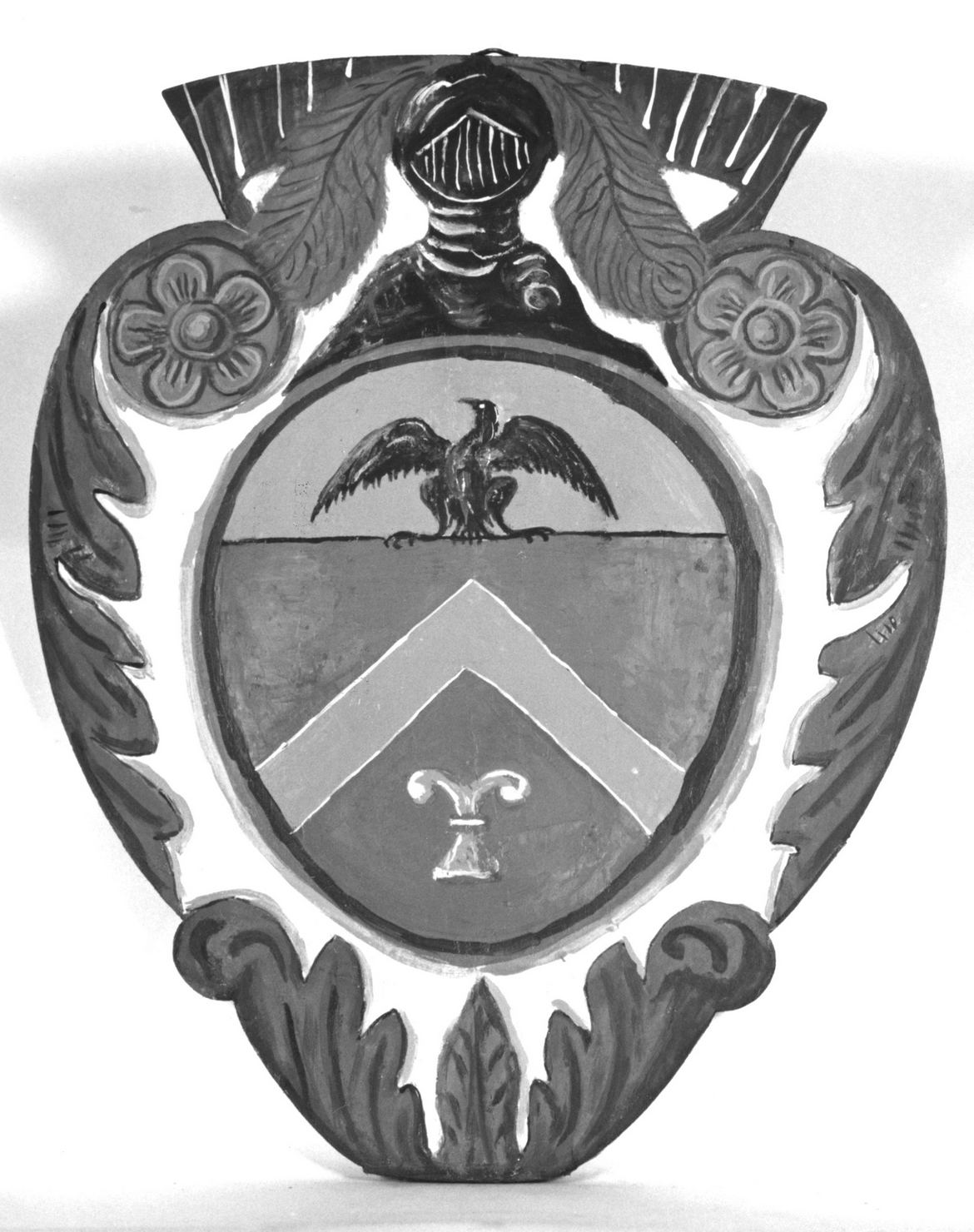 stemma gentilizio della famiglia Buoninsegni (dipinto, elemento d'insieme) - ambito senese (sec. XIX)